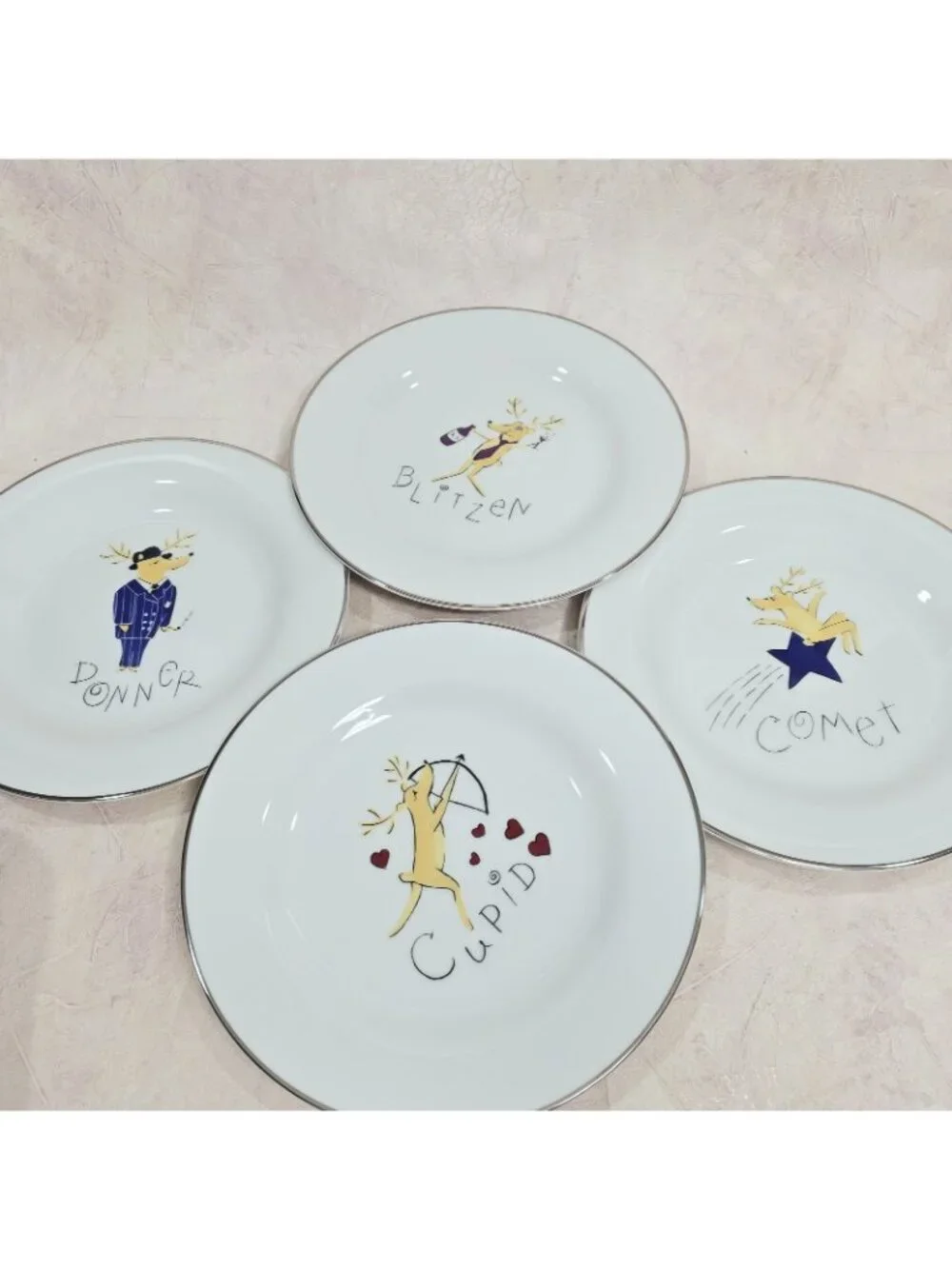 Set of 4 Pottery Barn Reindeer 8.5